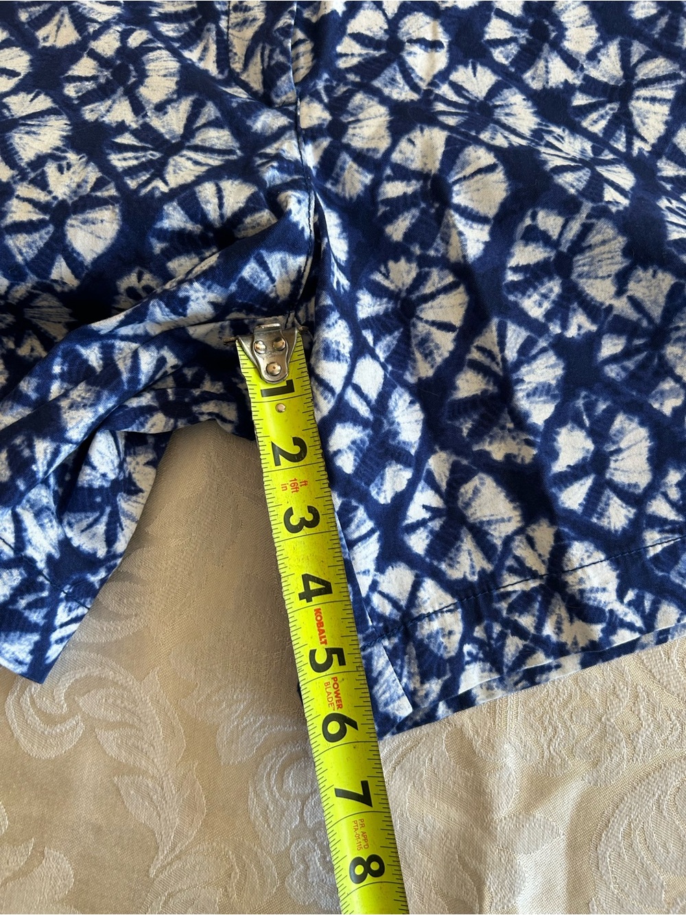 Talbots Blue and White Tie-Dye Chino Shorts size 8 NWT - Picture 9 of 10